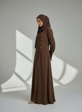 Load image into Gallery viewer, Serene Coat Abaya- Sepia Brown