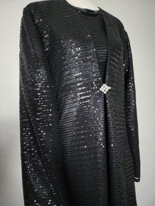 Amal Sequin Abaya -Black