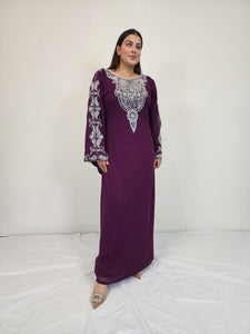 Royal Bell Kaftan- Burgundy