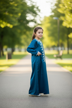 Load image into Gallery viewer, Lulu Silk Kids Kaftan - Teal