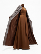 Load image into Gallery viewer, Shimmer Abaya set  - Dark Rust