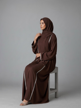 Load image into Gallery viewer, Alya Abaya- Dark Brown
