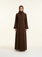 Load image into Gallery viewer, Serene Coat Abaya- Sepia Brown