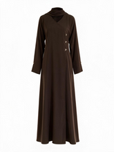 Load image into Gallery viewer, Serene Coat Abaya- Sepia Brown