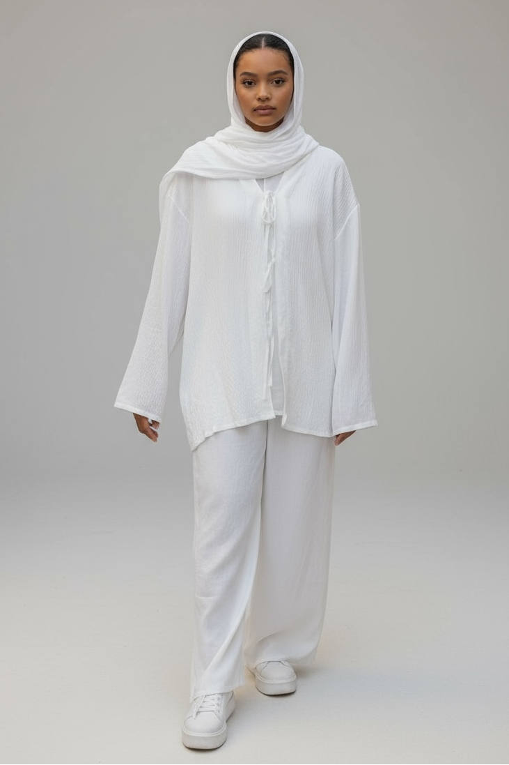 Billy Co- Ord set (3 -Piece)- White Chalk