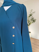 Load image into Gallery viewer, Serene Coat Abaya- Dark Teal