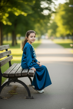 Load image into Gallery viewer, Lulu Silk Kids Kaftan - Teal