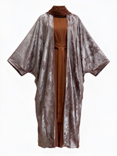 Load image into Gallery viewer, Shimmer Abaya set  - Dark Rust