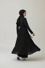 Load image into Gallery viewer, Amber Coat Abaya - Black