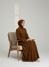 Load image into Gallery viewer, Serene Coat Abaya- Clay Brown