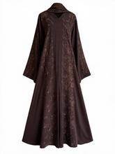 Load image into Gallery viewer, The Empress Abaya- Chocolate Brown
