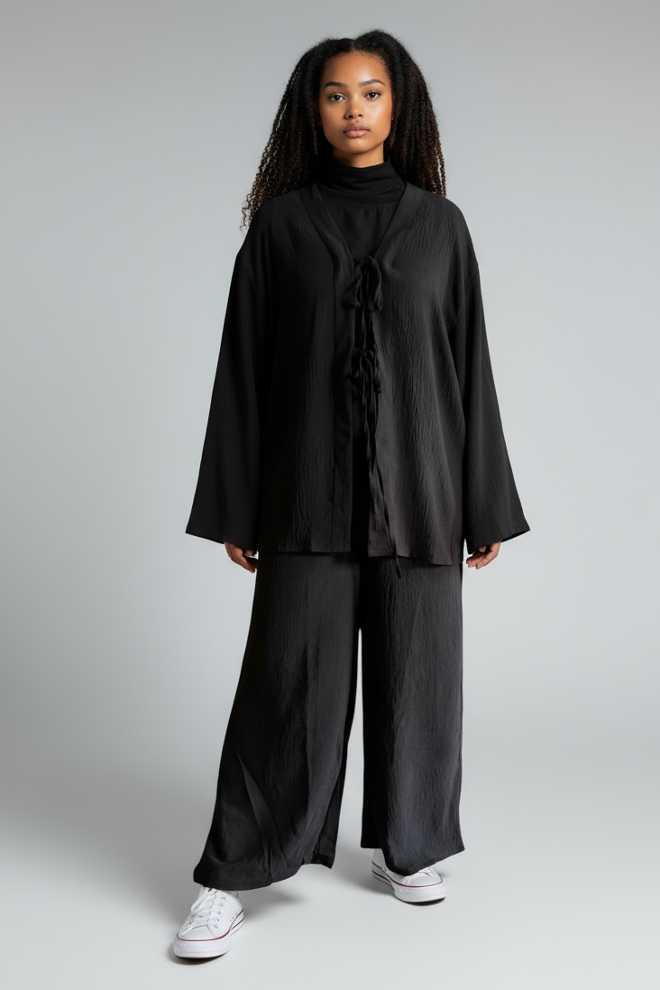 Billy Co- Ord set (3 -Piece)- Black Coal