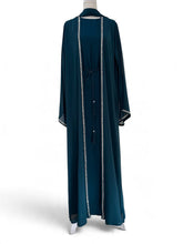 Load image into Gallery viewer, Malika Abaya- 3 piece Set - Teal