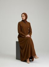 Load image into Gallery viewer, Serene Coat Abaya- Clay Brown