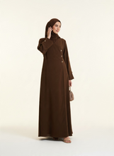 Load image into Gallery viewer, Serene Coat Abaya- Sepia Brown