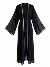 Load image into Gallery viewer, Malika Abaya- 3 piece Set - Black