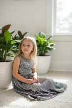 Load image into Gallery viewer, Sequins Girls Frock/Dress - Silver