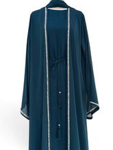 Load image into Gallery viewer, Malika Abaya- 3 piece Set - Teal