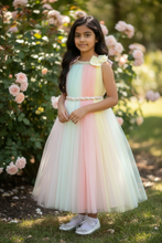 Load image into Gallery viewer, Pastel Rainbow Tutu Frock Gown