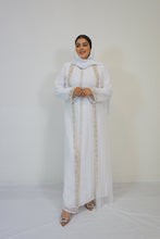 Load image into Gallery viewer, Noor Kaftan/ Takshita set -White and White