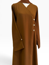 Load image into Gallery viewer, Serene Coat Abaya- Clay Brown