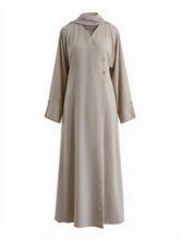 Load image into Gallery viewer, Serene Coat Abaya- Beige