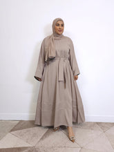 Load image into Gallery viewer, Iris Lux Abaya Dress  - Nude Tan