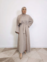 Load image into Gallery viewer, Iris Lux Abaya Dress  - Nude Tan