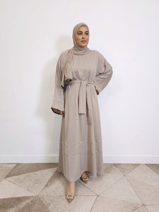 Iris Lux Abaya Dress  - Nude Tan