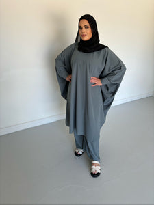 Mila Kaftan Tunic Set - Grey
