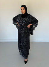 Load image into Gallery viewer, Bella Evening Kaftan -Black