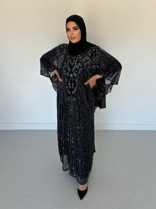 Bella Evening Kaftan -Black