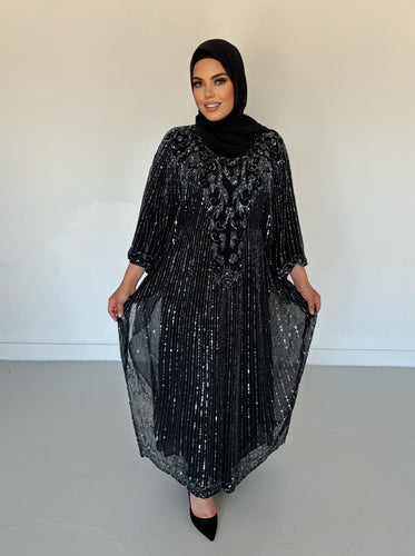 Bella Evening Kaftan -Black