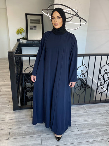 Anaya Abaya Set -Navy