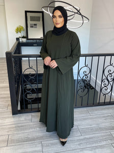 Anaya Abaya Set -Olive