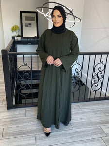 Anaya Abaya Set -Olive