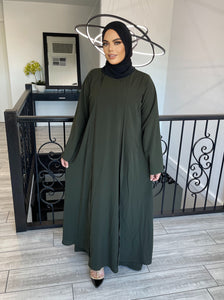 Anaya Abaya Set -Olive