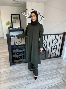 Anaya Tunic Set -Olive