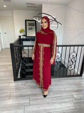 Load image into Gallery viewer, Amara Kaftan - Dark Red