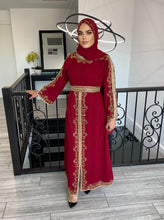 Load image into Gallery viewer, Amara Kaftan - Dark Red