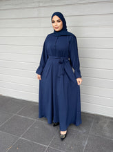 Load image into Gallery viewer, Lara Lux Abaya- Navy