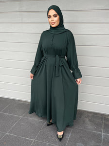 Lara Lux Abaya- Forest Green