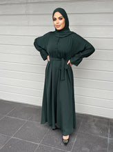 Load image into Gallery viewer, Lara Lux Abaya- Forest Green