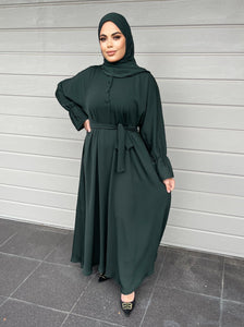 Lara Lux Abaya- Forest Green