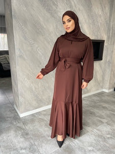 Milan Lux Dress  - Chocolate