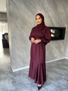 Milan Lux Dress  - Burgundy