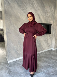 Milan Lux Dress  - Burgundy