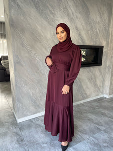 Milan Lux Dress  - Burgundy