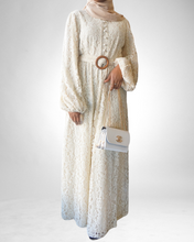 Load image into Gallery viewer, Grace Lace Dress -Creamy Beige