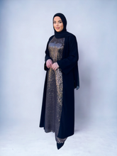 Load image into Gallery viewer, Amal Sequin Abaya - Copper on Black